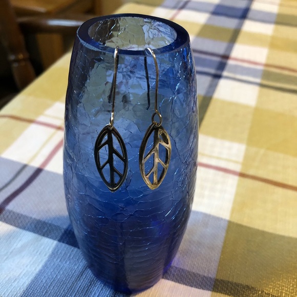 Sterling Silver Leaf Earrings - Picture 5 of 5